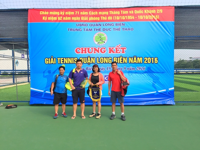 Kết quả tham gia giải Tennis Quận Long Biên năm 2016