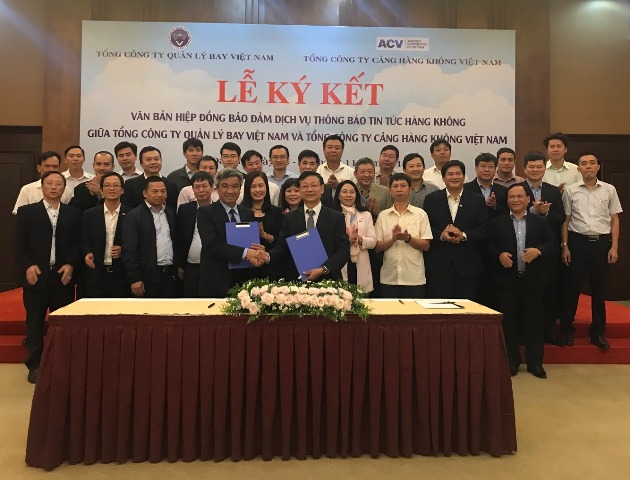 Hội nghị ký kết Văn bản hiệp đồng bảo đảm dịch vụ giữa Tổng công ty Quản lý bay Việt Nam và Tổng công ty Cảng Hàng không Việt Nam