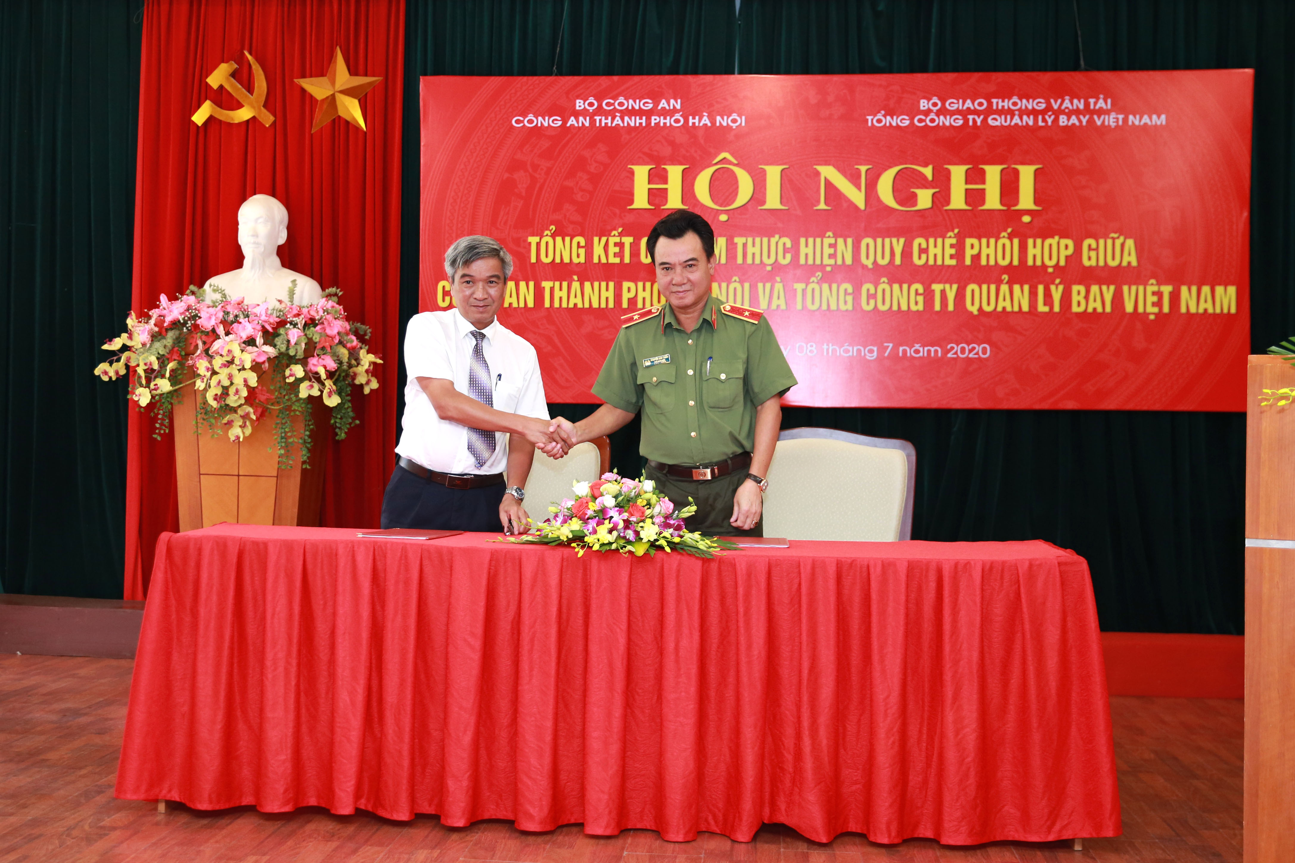 Hội nghị Tổng kết 03 năm thực hiện Quy chế phối hợp giữa Công an Thành phố Hà Nội và Tổng công ty Quản lý bay Việt Nam