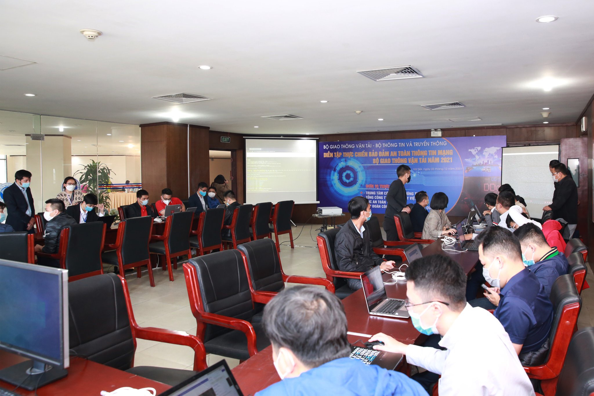 Tổng Công ty Quản lý bay Việt Nam phối hợp Trung tâm Công nghệ Thông tin Bộ Giao thông Vận tải tổ chức Diễn tập an toàn thông tin năm 2021