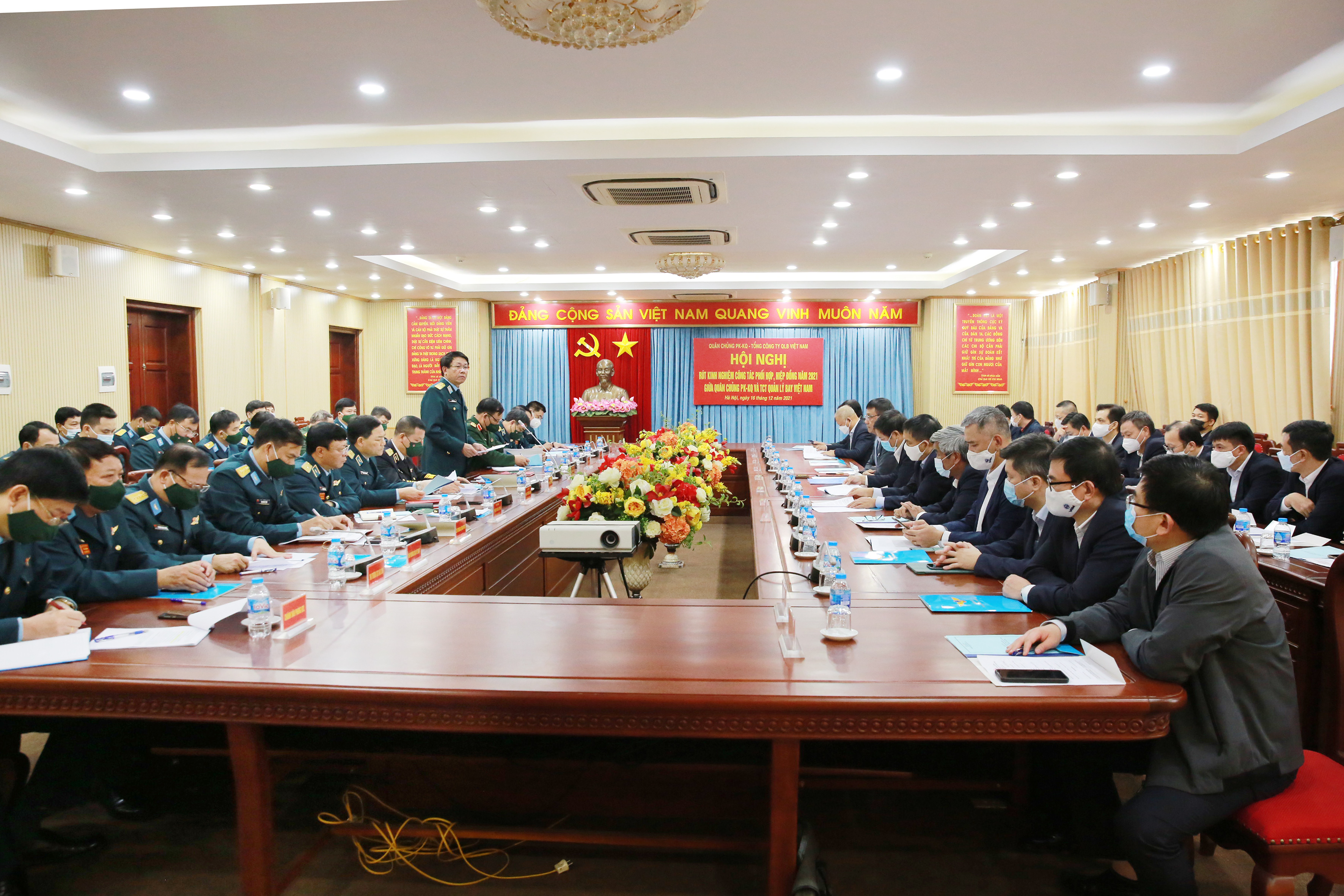 Hội nghị rút kinh nghiệm công tác phối hợp, hiệp đồng năm 2021 giữa Quân chủng Phòng không - Không quân và Tổng công ty Quản lý bay Việt Nam