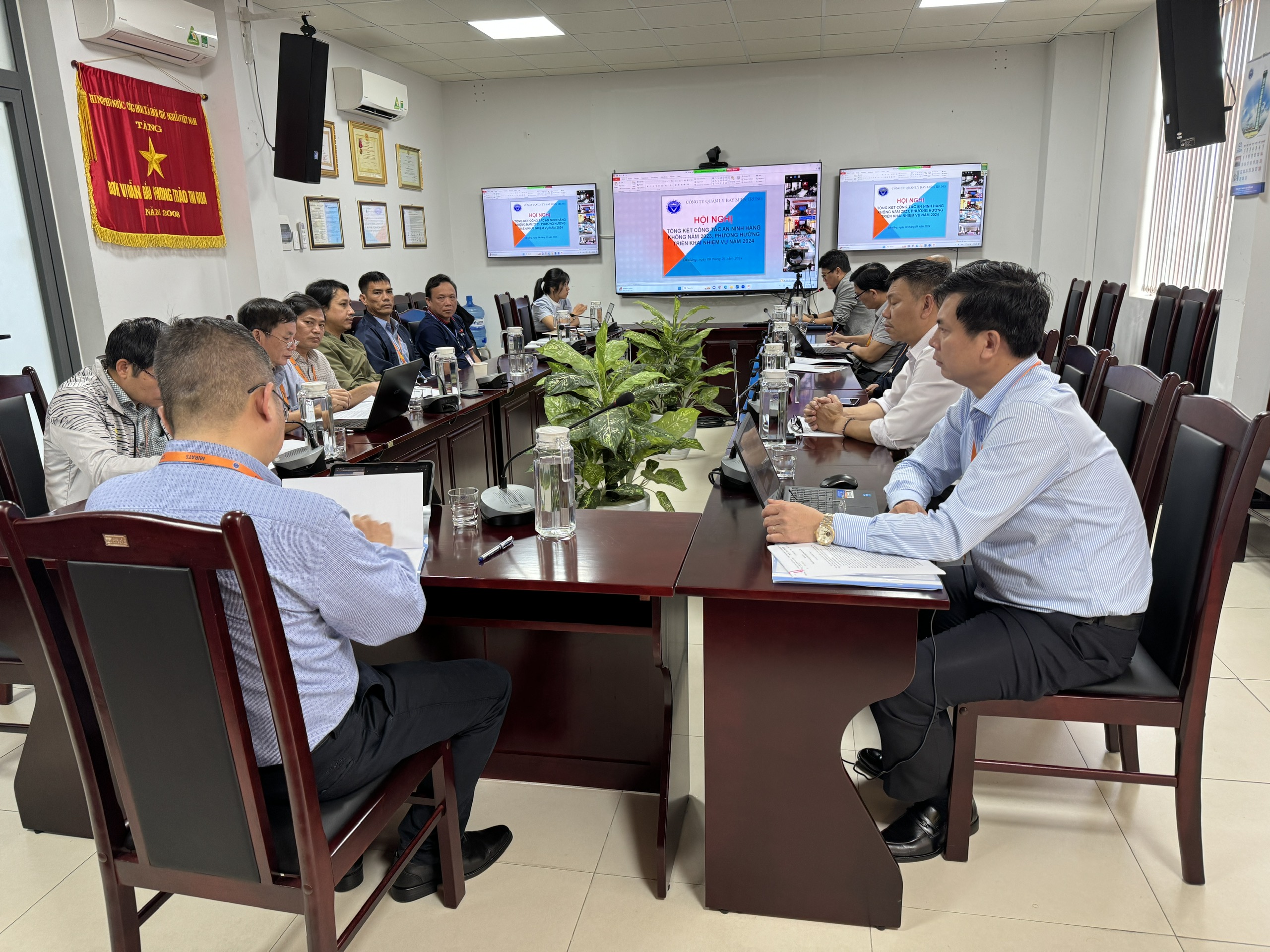 Công ty Quản lý bay miền Trung tổ chức hội nghị tổng kết công tác An ninh hàng không năm 2023, triển khai nhiệm vụ năm 2024