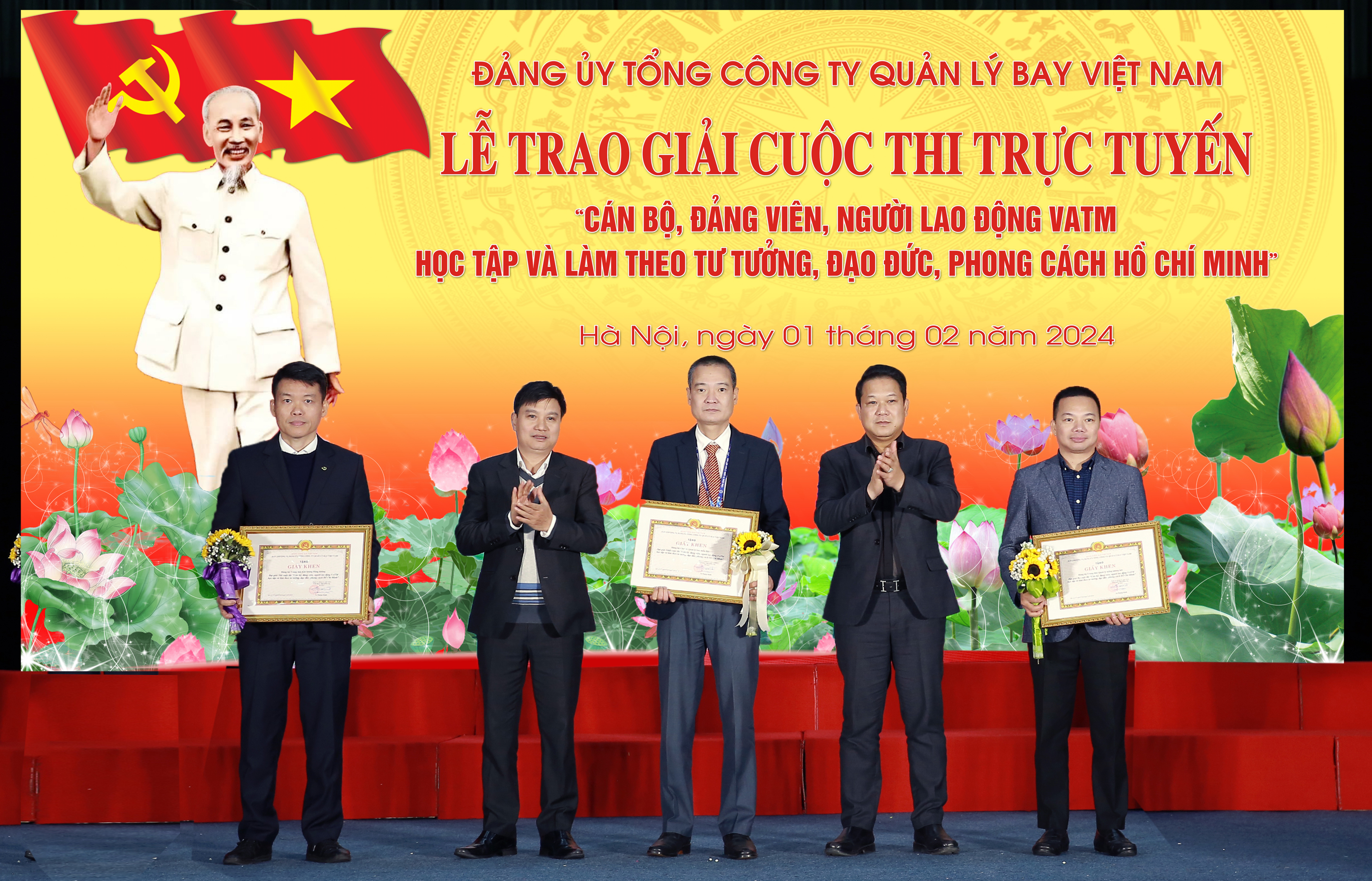 Trao giải Cuộc thi trực tuyến “Cán bộ, đảng viên VATM học tập và làm theo tư tưởng, đạo đức, phong cách Hồ Chí Minh”